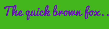 Image with Font Color 6E0DC1 and Background Color 42B61C